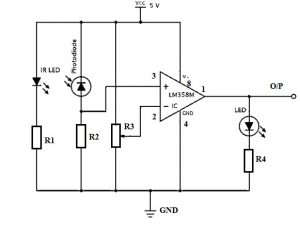紅外傳感器電路原理圖