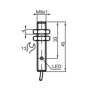 電感式傳感器NEB4-8GM45-E2(圖2)