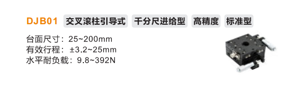 標準型DJB01手動位移滑臺(圖2)