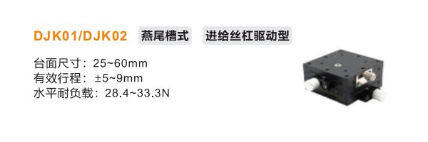 標準型DJK01/DJK02手動位移滑臺(圖2)